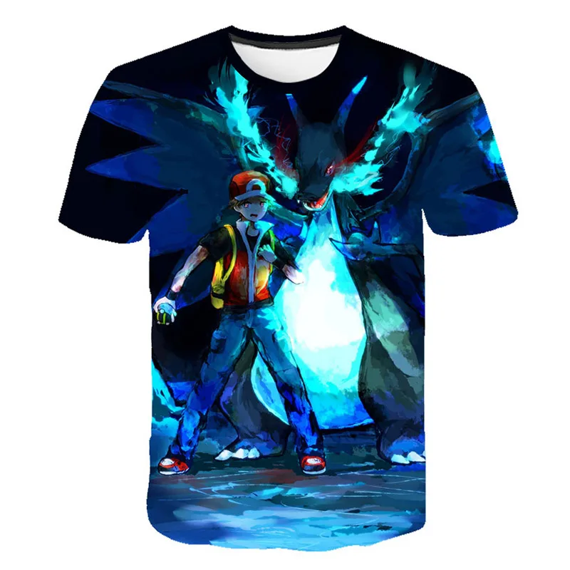 Anime Pokemon Pikachu Printed Casual T-Shirt