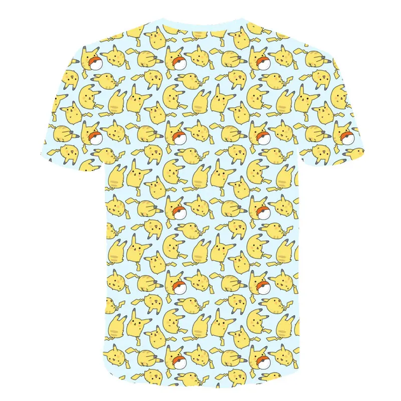 Anime Pokemon Pikachu Printed Casual T-Shirt