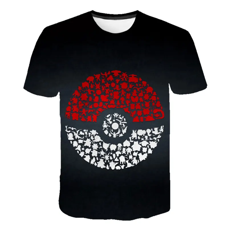 Anime Pokemon Pikachu Printed Casual T-Shirt