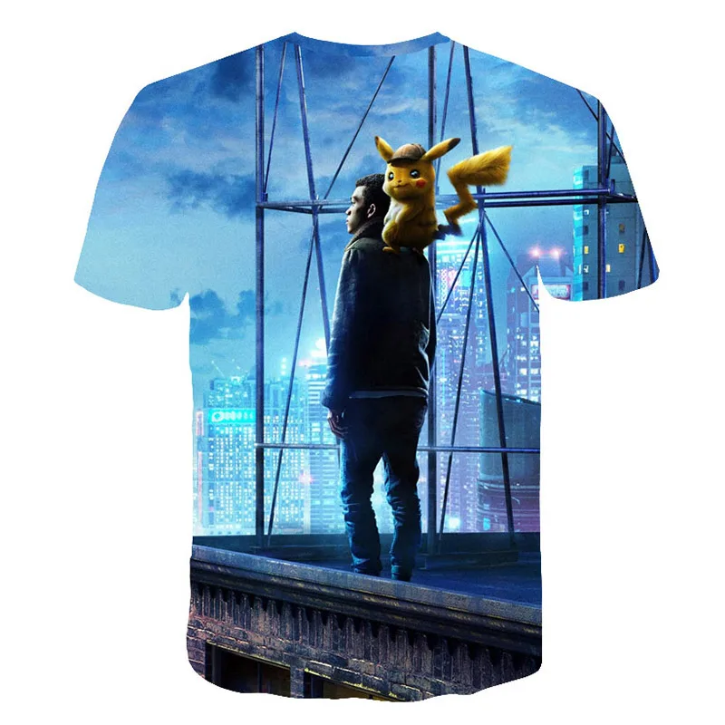 Anime Pokemon Pikachu Printed Casual T-Shirt