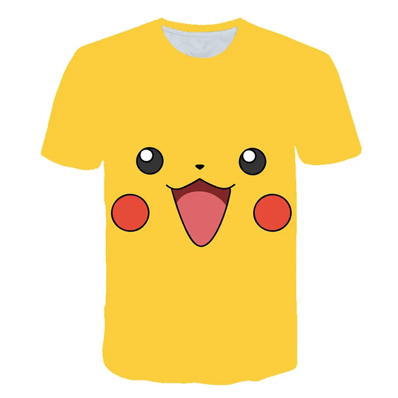 Anime Pokemon Pikachu Printed Casual T-Shirt
