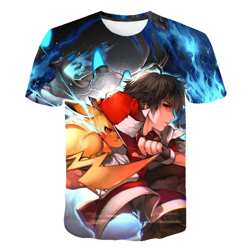 Anime Pikachu Pokemon 3D Printed T-Shirt Anime Pikachu Pokemon 3D Printed T-Shirt