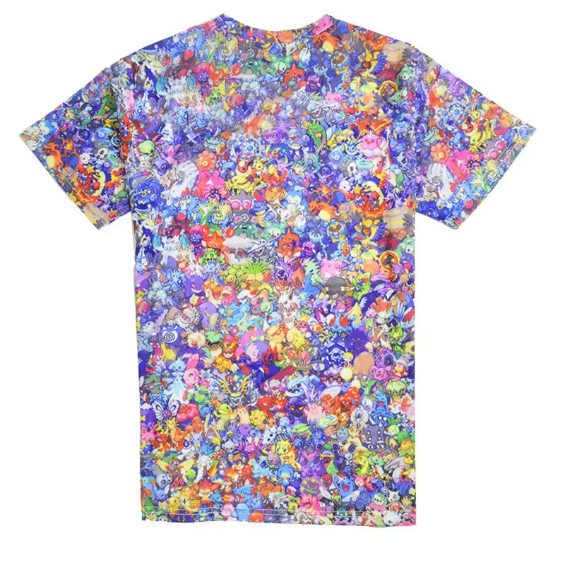 Pokemon Pikachu 3D Cartoon Print T-Shirt