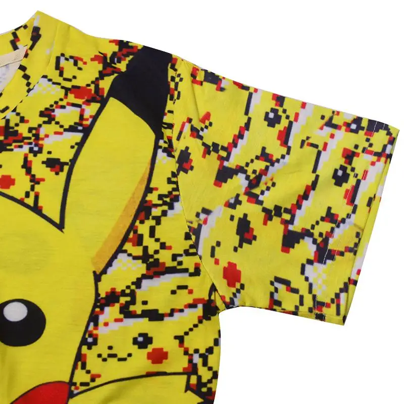 Pokemon Pikachu 3D Cartoon Print T-Shirt