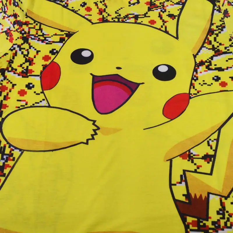 Pokemon Pikachu 3D Cartoon Print T-Shirt