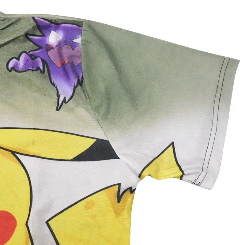 Pokemon Pikachu 3D Cartoon Print T-Shirt