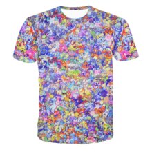 Pokemon Pikachu 3D Cartoon Print T-Shirt Pokemon Pikachu 3D Cartoon Print T-Shirt