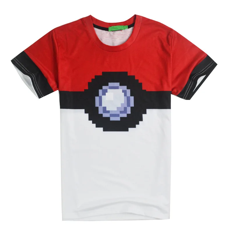 Pokemon Pikachu 3D Cartoon Print T-Shirt