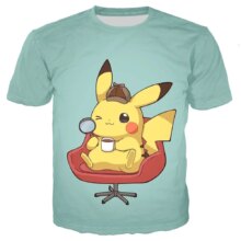 Anime Pokemon Pikachu 3D Print Short Sleeve T-Shirt With Socks Anime Pokemon Pikachu 3D Print Short Sleeve T-Shirt With Socks
