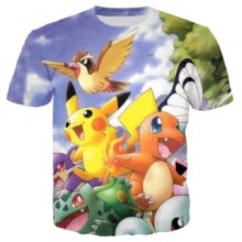 Anime Pokemon Pikachu 3D Print Short Sleeve T-Shirt With Socks Anime Pokemon Pikachu 3D Print Short Sleeve T-Shirt With Socks