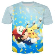 Anime Pokemon Pikachu 3D Print Short Sleeve T-Shirt With Socks Anime Pokemon Pikachu 3D Print Short Sleeve T-Shirt With Socks