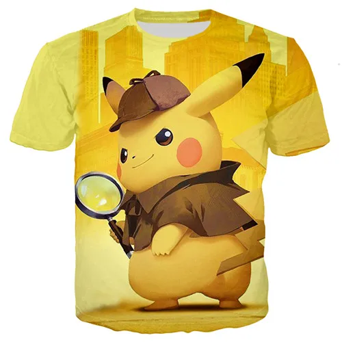 Anime Pokemon Pikachu 3D Print Short Sleeve T-Shirt With Socks
