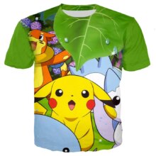 3D Cartoon Pokemon Pikachu Print Casual T-Shirt With Socks 3D Cartoon Pokemon Pikachu Print Casual T-Shirt With Socks