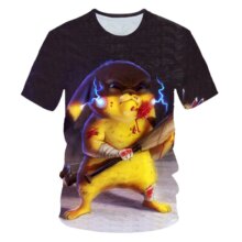 Pokemon Detective Pikachu 3D Printed Short Sleeve T-Shirts Pokemon Detective Pikachu 3D Printed Short Sleeve T-Shirts