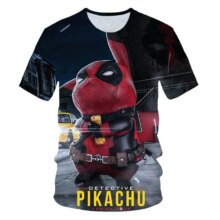 Pokemon Detective Pikachu 3D Printed Short Sleeve T-Shirts Pokemon Detective Pikachu 3D Printed Short Sleeve T-Shirts