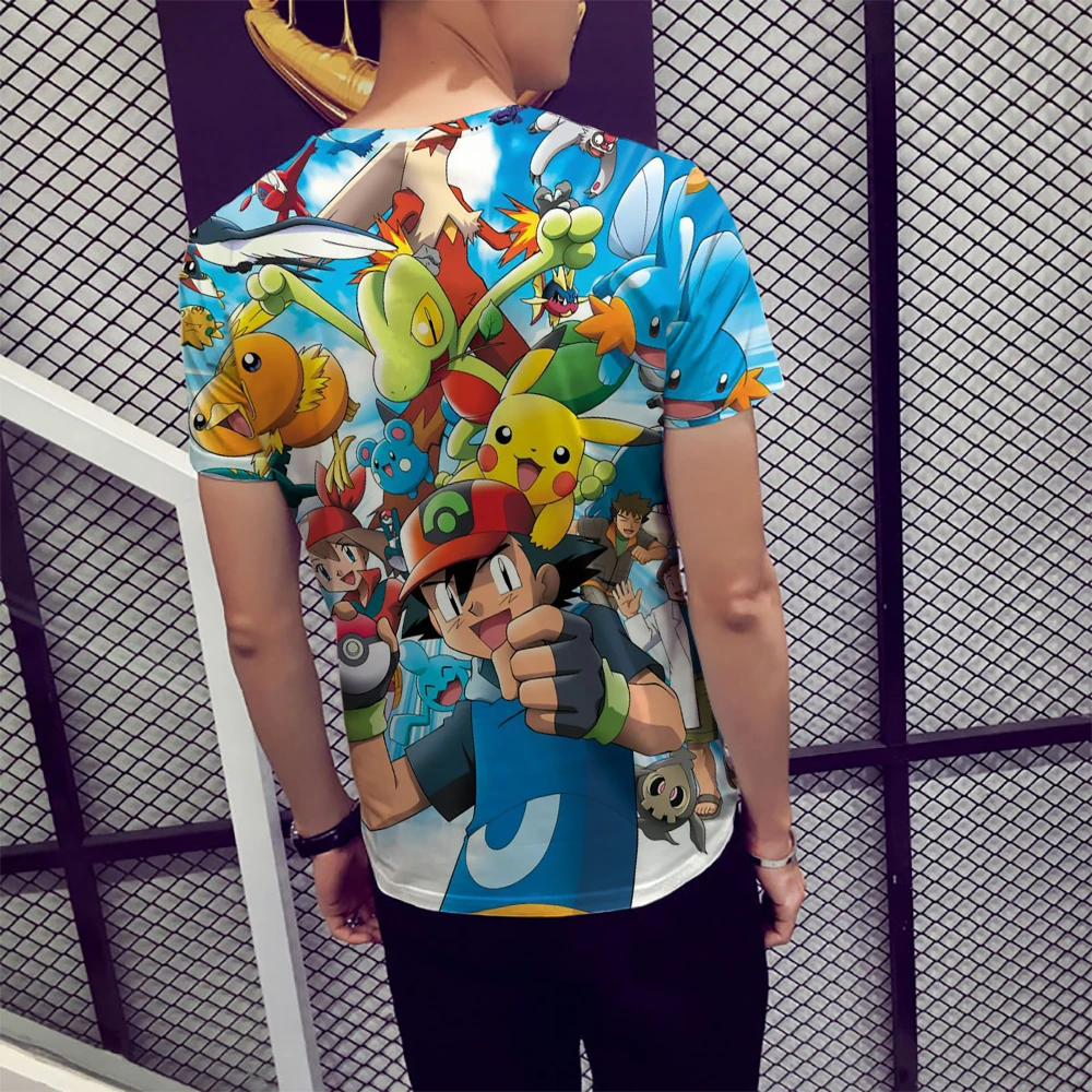 3D Detective Pokemon Pikachu Casual Short Sleeve T-Shirt 3D Detective Pokemon Pikachu Casual Short Sleeve T-Shirt