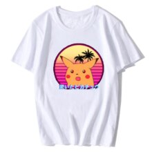 Anime Vaporwave Pikachu Pokemon Casual T-Shirt Anime Vaporwave Pikachu Pokemon Casual T-Shirt