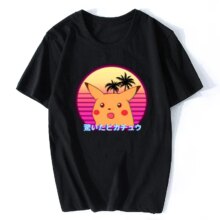 Anime Vaporwave Pikachu Pokemon Casual T-Shirt Anime Vaporwave Pikachu Pokemon Casual T-Shirt