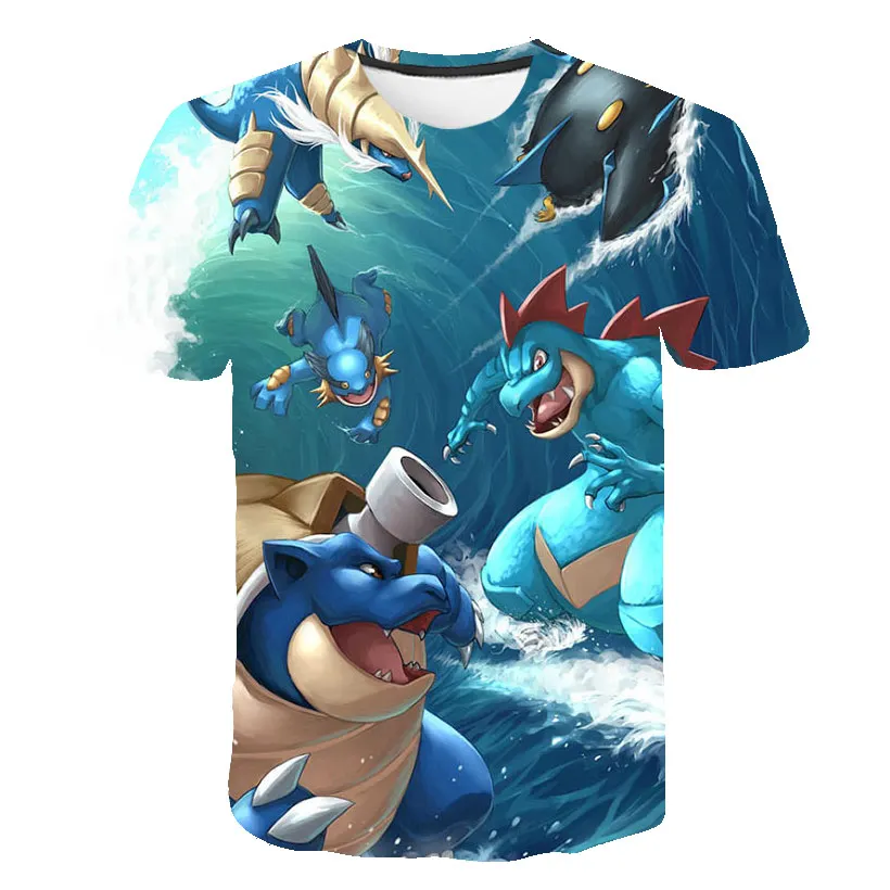 Pokemon Pikachu 3D Print Short Sleeve Casual T-Shirt Pokemon Pikachu 3D Print Short Sleeve Casual T-Shirt