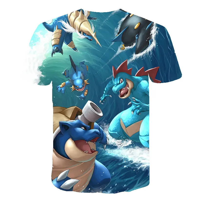 Pokemon Pikachu 3D Print Short Sleeve Casual T-Shirt Pokemon Pikachu 3D Print Short Sleeve Casual T-Shirt