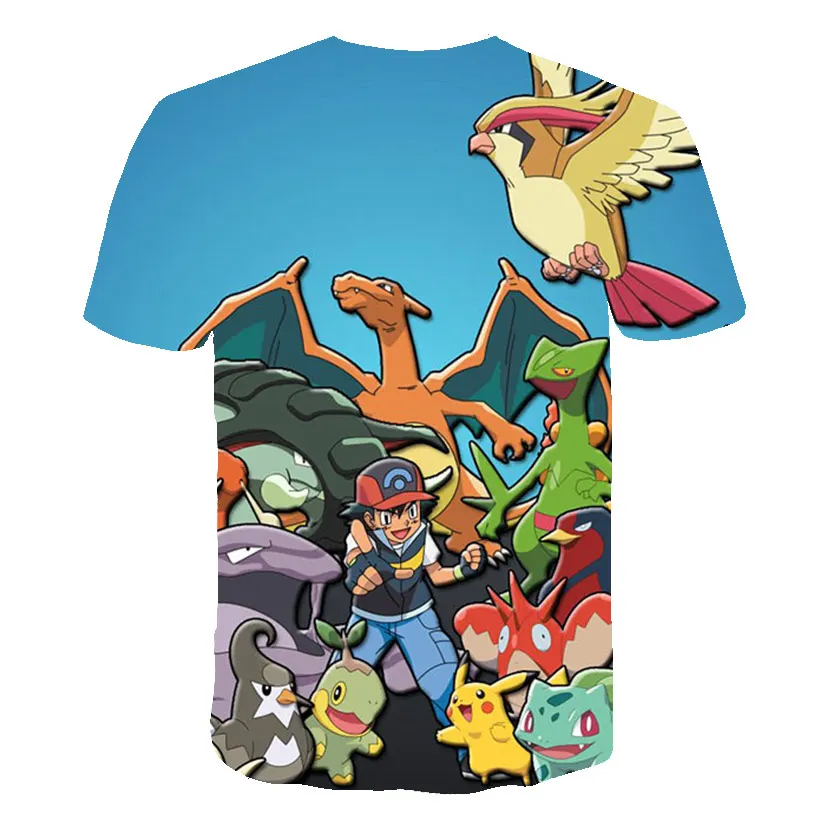 Pokemon Pikachu 3D Print Short Sleeve Casual T-Shirt Pokemon Pikachu 3D Print Short Sleeve Casual T-Shirt