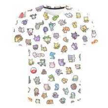 Pokemon Pikachu 3D Print Short Sleeve Casual T-Shirt Pokemon Pikachu 3D Print Short Sleeve Casual T-Shirt