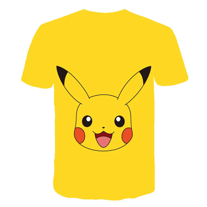 Pokemon Pikachu 3D Print Short Sleeve Casual T-Shirt Pokemon Pikachu 3D Print Short Sleeve Casual T-Shirt