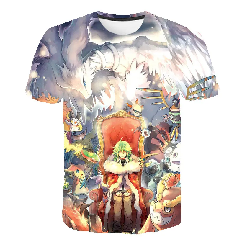Pokemon Pikachu 3D Print Short Sleeve Casual T-Shirt Pokemon Pikachu 3D Print Short Sleeve Casual T-Shirt