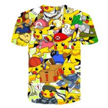 Pokemon Pikachu 3D Print Short Sleeve Casual T-Shirt Pokemon Pikachu 3D Print Short Sleeve Casual T-Shirt