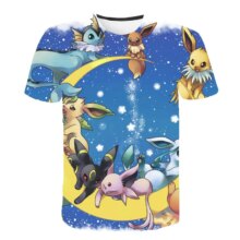 Pokemon Pikachu 3D Print Short Sleeve Casual T-Shirt Pokemon Pikachu 3D Print Short Sleeve Casual T-Shirt