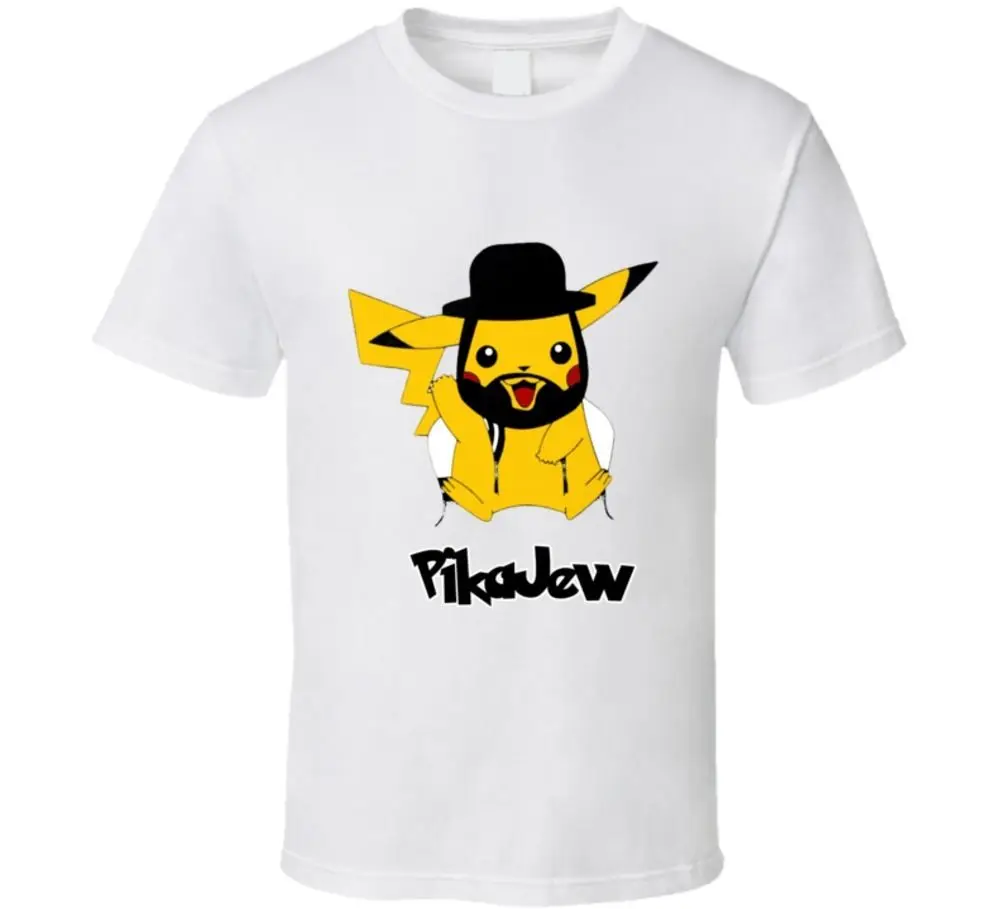 Pikachu Jewish Pokemon Printed Short Sleeve T-Shirt Pikachu Jewish Pokemon Printed Short Sleeve T-Shirt