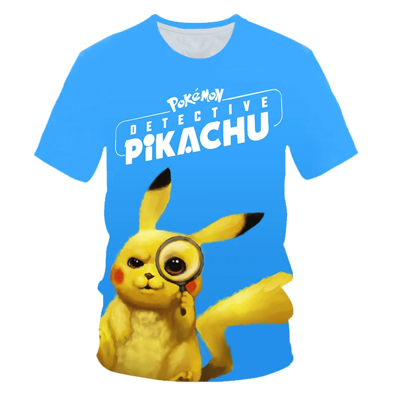 3D Cartoon Print Pokemon Pikachu Casual T-Shirt