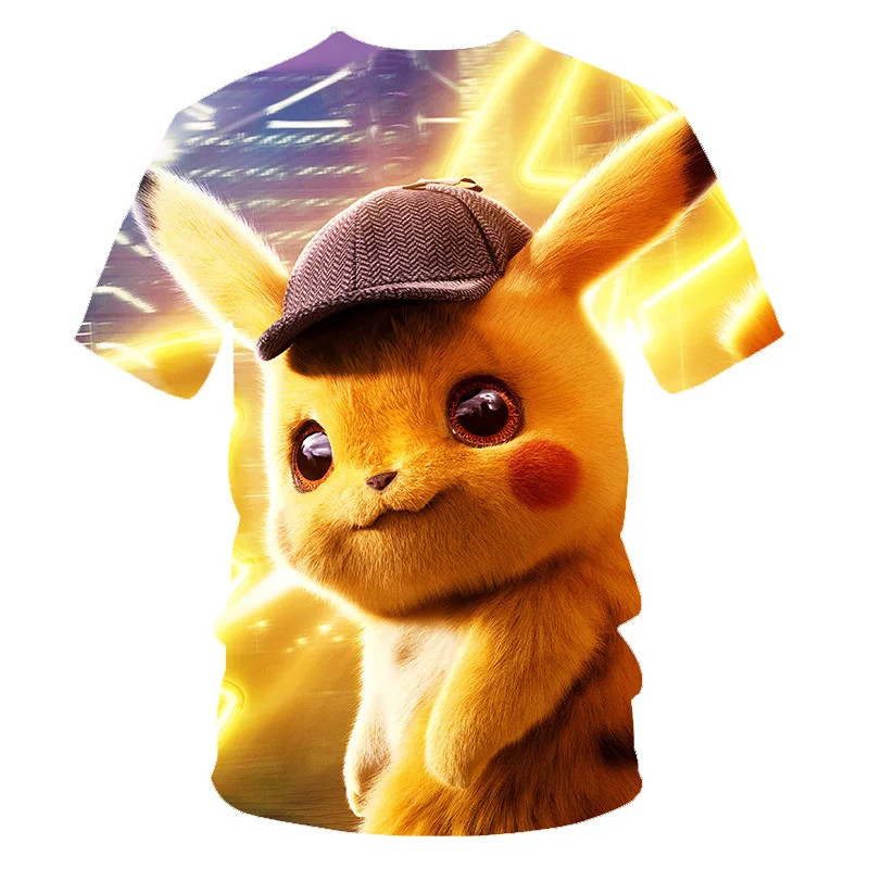3D Cartoon Print Pokemon Pikachu Casual T-Shirt