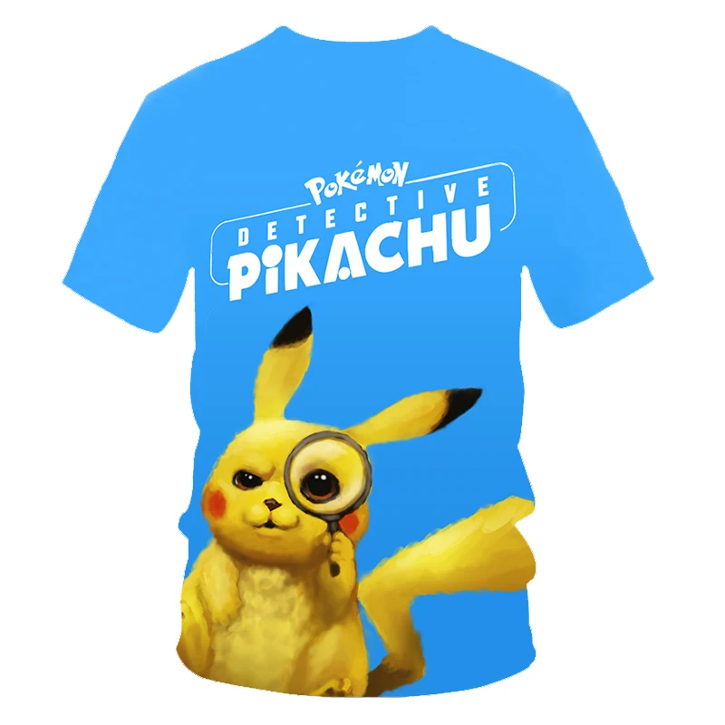 3D Cartoon Print Pokemon Pikachu Casual T-Shirt