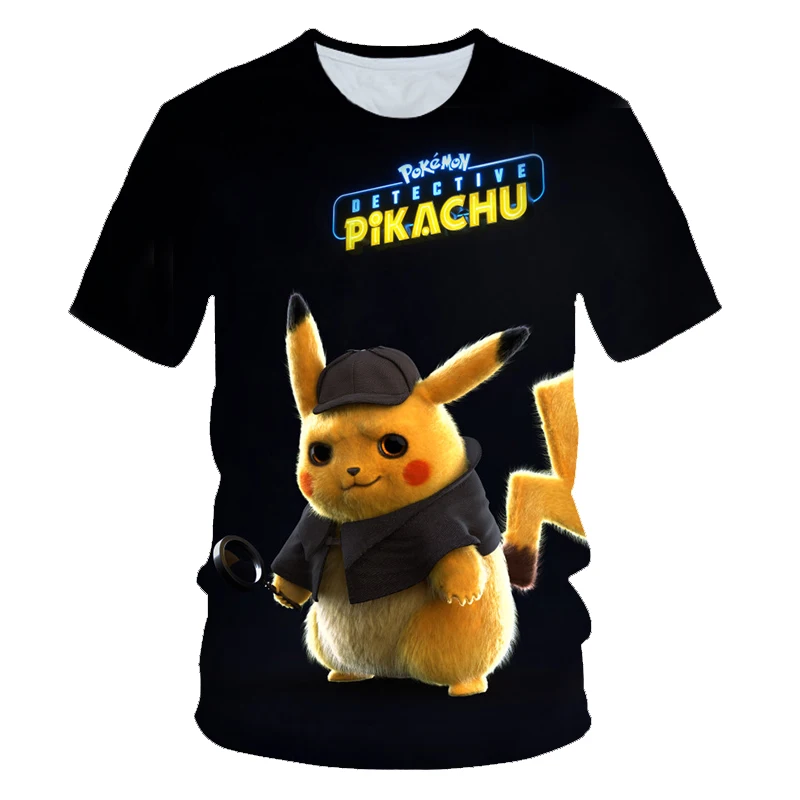 3D Cartoon Print Pokemon Pikachu Casual T-Shirt