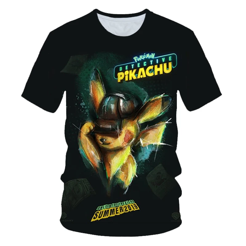 3D Cartoon Print Pokemon Pikachu Casual T-Shirt