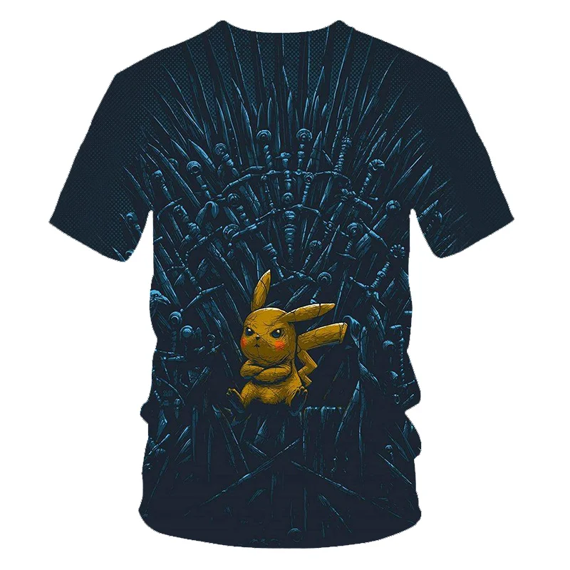 3D Cartoon Print Pokemon Pikachu Casual T-Shirt