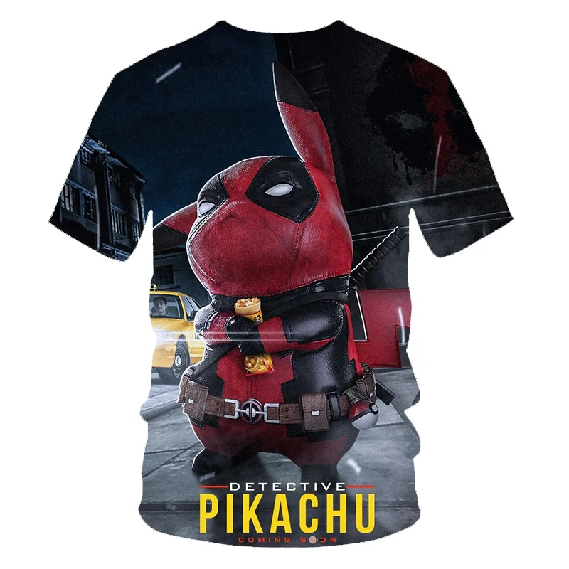 3D Cartoon Print Pokemon Pikachu Casual T-Shirt