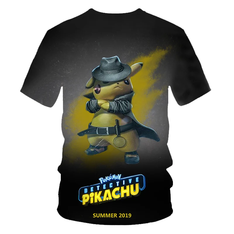3D Cartoon Print Pokemon Pikachu Casual T-Shirt