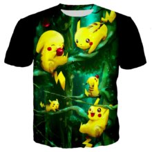 3D Pokemon Detective Pikachu Print Casual T-Shirt 3D Pokemon Detective Pikachu Print Casual T-Shirt
