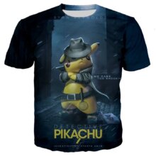 3D Pokemon Detective Pikachu Print Casual T-Shirt 3D Pokemon Detective Pikachu Print Casual T-Shirt