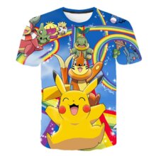 Pokemon Pikachu Detective Style 3D Printed T-Shirt Pokemon Pikachu Detective Style 3D Printed T-Shirt