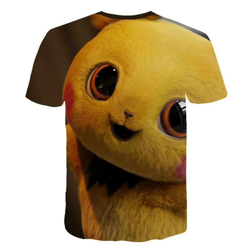 Pokemon Pikachu Detective Style 3D Printed T-Shirt Pokemon Pikachu Detective Style 3D Printed T-Shirt