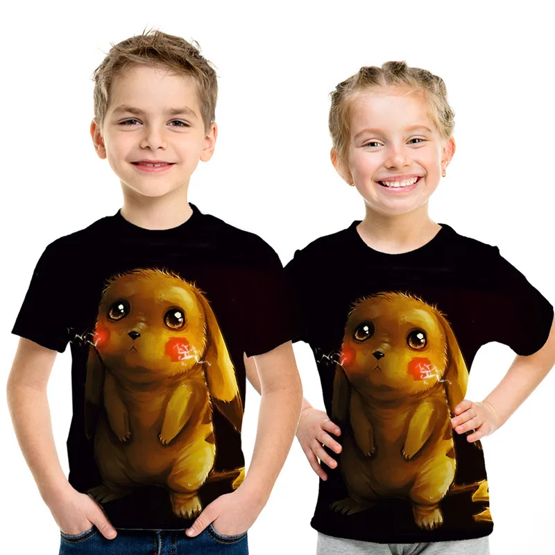 Kawaii Cartoon Pikachu Pokemon Casual T-Shirt Kawaii Cartoon Pikachu Pokemon Casual T-Shirt