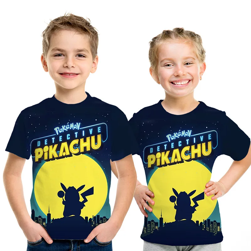 Kawaii Cartoon Pikachu Pokemon Casual T-Shirt Kawaii Cartoon Pikachu Pokemon Casual T-Shirt