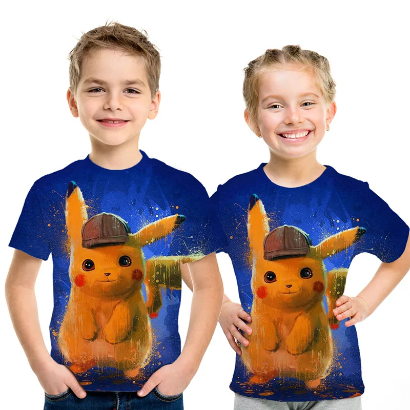 Kawaii Cartoon Pikachu Pokemon Casual T-Shirt Kawaii Cartoon Pikachu Pokemon Casual T-Shirt