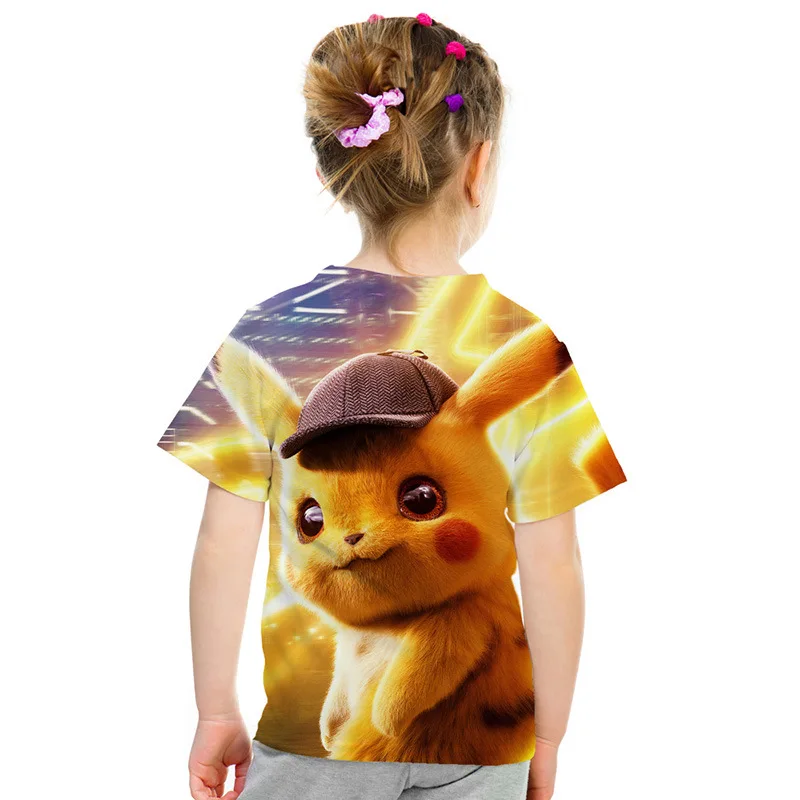 Kawaii Cartoon Pikachu Pokemon Casual T-Shirt Kawaii Cartoon Pikachu Pokemon Casual T-Shirt