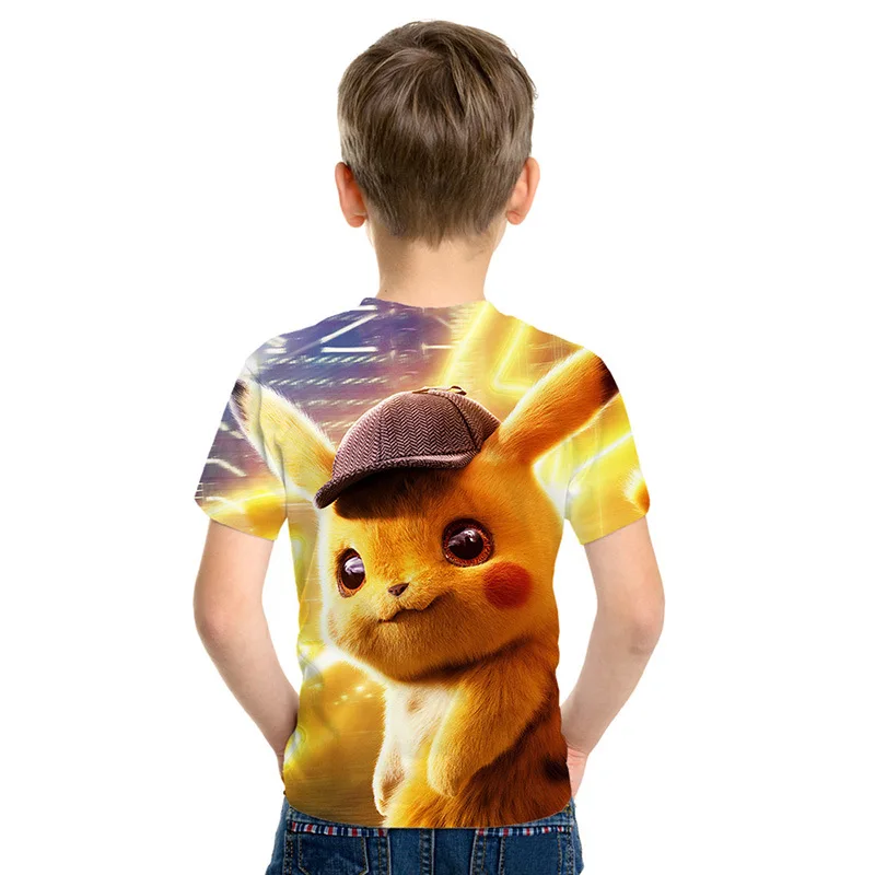 Kawaii Cartoon Pikachu Pokemon Casual T-Shirt Kawaii Cartoon Pikachu Pokemon Casual T-Shirt
