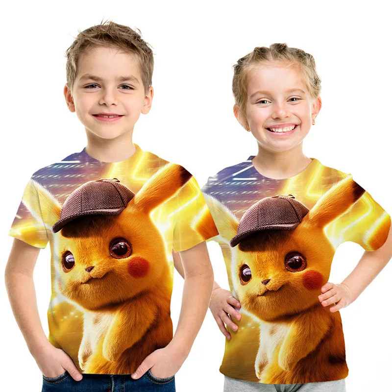 Kawaii Cartoon Pikachu Pokemon Casual T-Shirt Kawaii Cartoon Pikachu Pokemon Casual T-Shirt