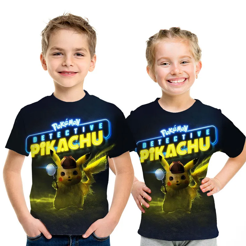 Kawaii Cartoon Pikachu Pokemon Casual T-Shirt Kawaii Cartoon Pikachu Pokemon Casual T-Shirt